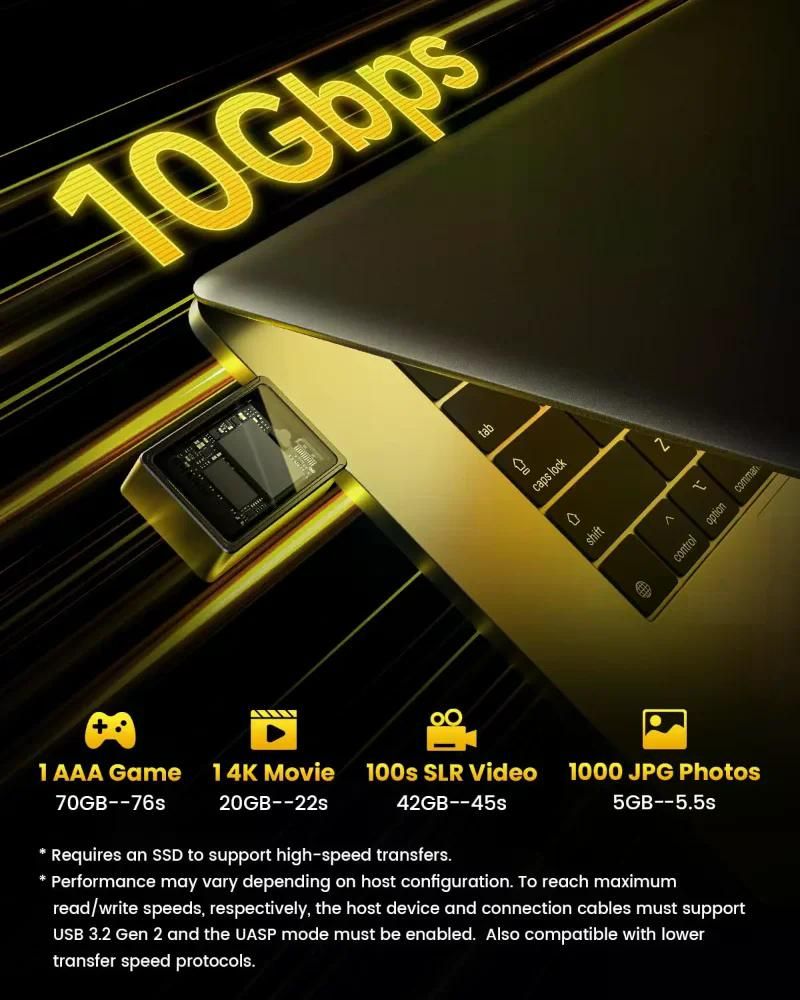 SHARGE M2 SSD 케이스 2230 M.2 NVMe 인클로저 USB 3.2 Gen2(10Gbps)-NVMe PCI-E 노트북 PS5 게임 카메라용 외부 회색 - 상세 이미지 4