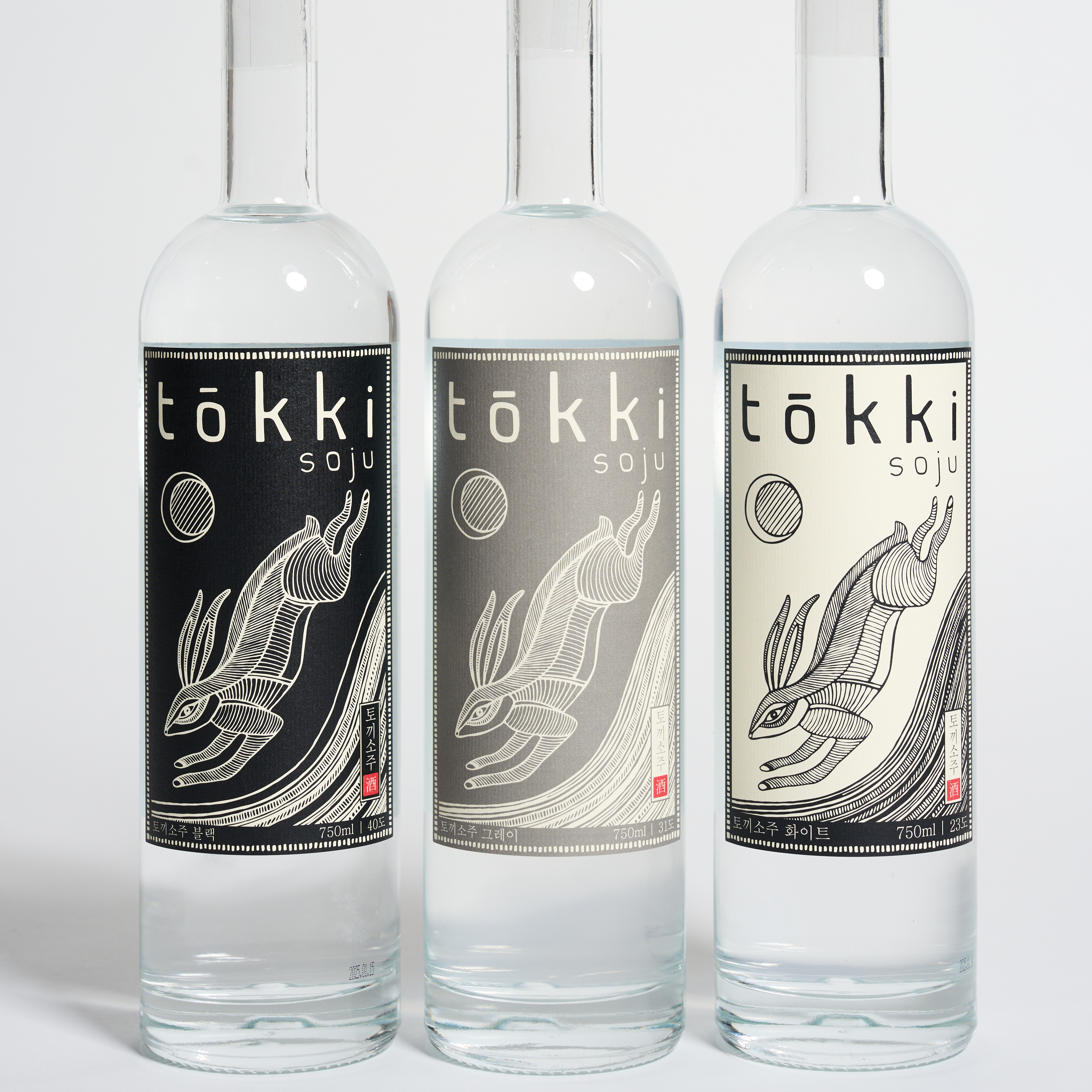 토끼소주 선물세트 750ml 블랙 40도 그레이 31도 화이트 23도 3종세트 - 상세 이미지 2