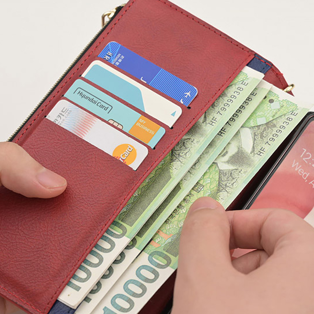 켄트 지갑 케이스 레드, 갤럭시 노트10 플러스 - 상세 이미지 3