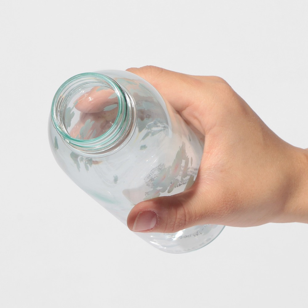 일본 스타벅스 2025 벚꽃 한정 실리콘 스트랩 병 페일 블루 532ml - 상세 이미지 4