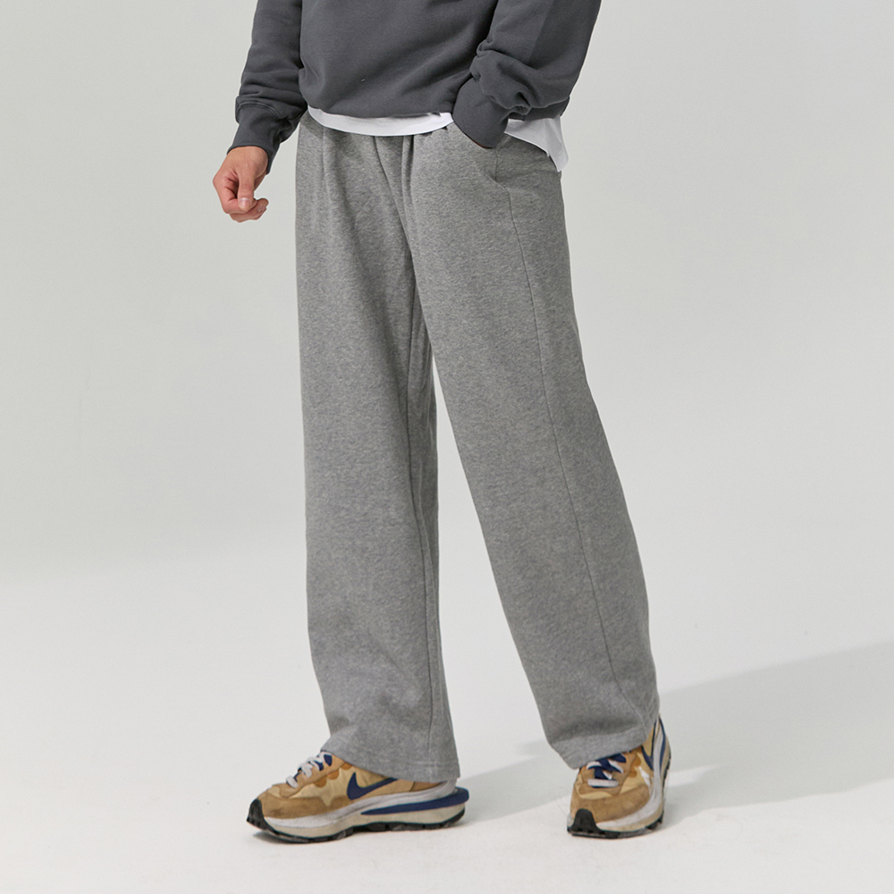 [슈퍼특가]블랙몬스터핏 원턱 기모 와이드 밴딩 바지 스웻 팬츠 제품 이미지