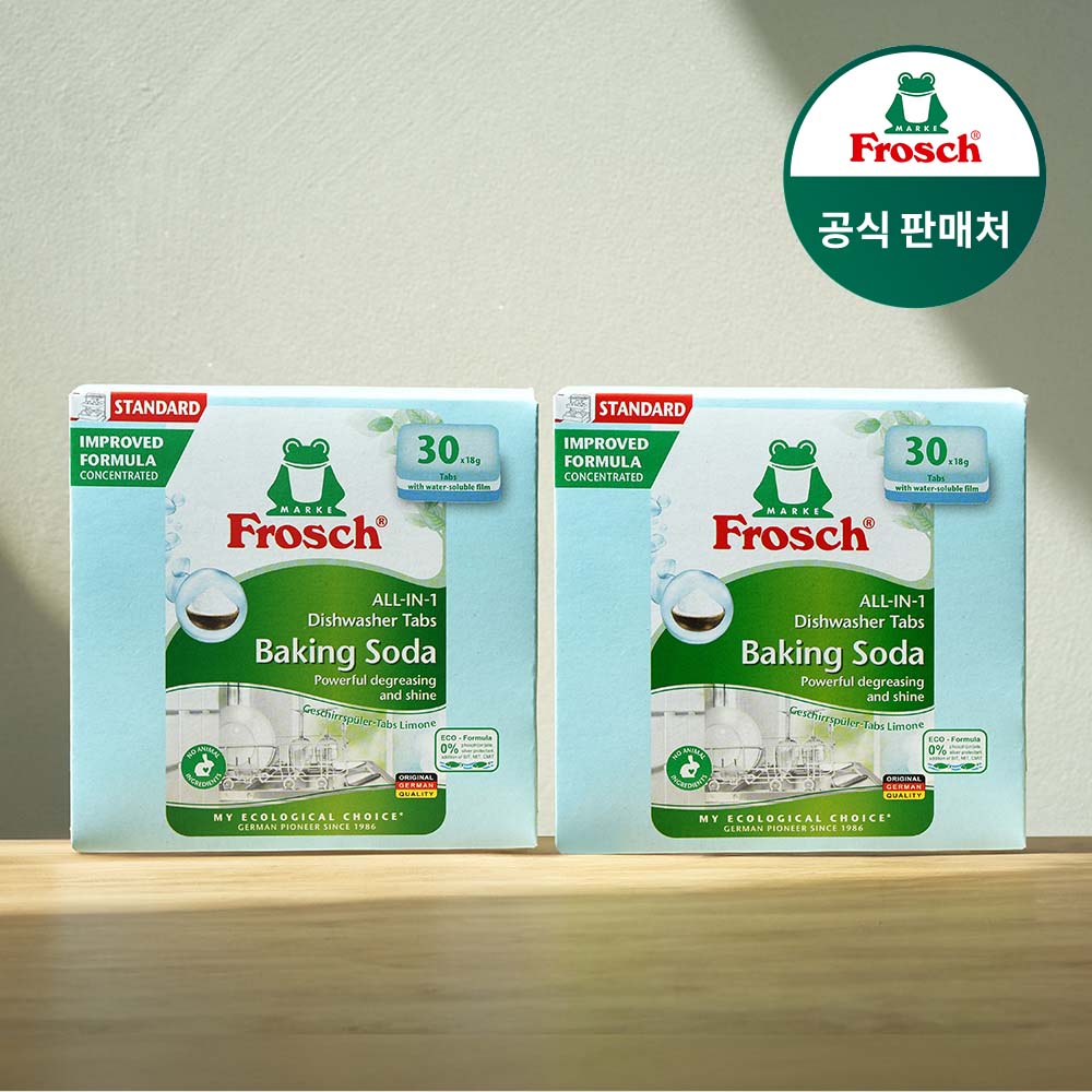 프로쉬 친환경 식기세척기세제 베이킹소다 18g 30개입, 2개