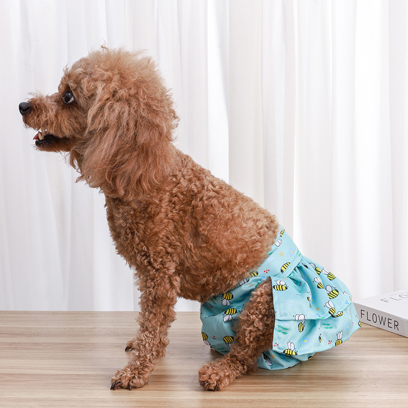 위드레오 강아지 고양이 생리팬티 기저귀 생리대 배변패드 위생팬티 퍼플데이지 XS - 상세 이미지 3