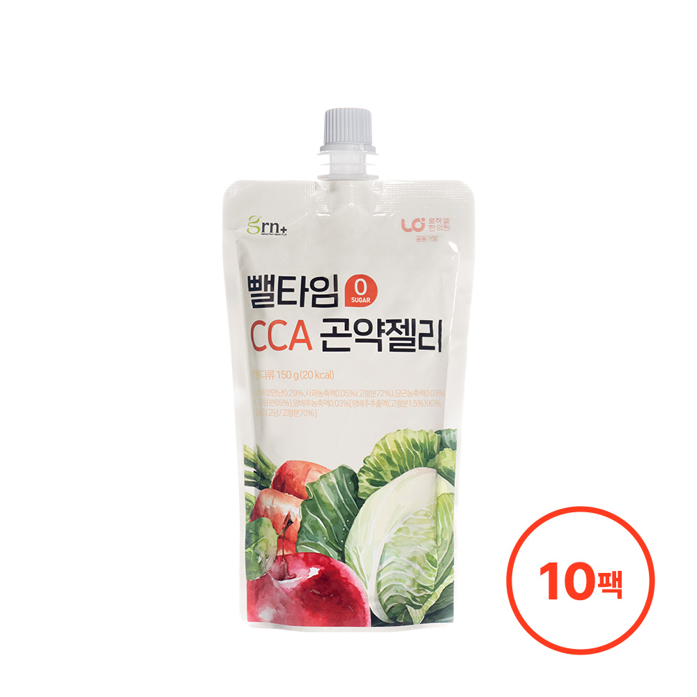 GRN 뺄타임 CCA 곤약젤리 10팩 제로슈가