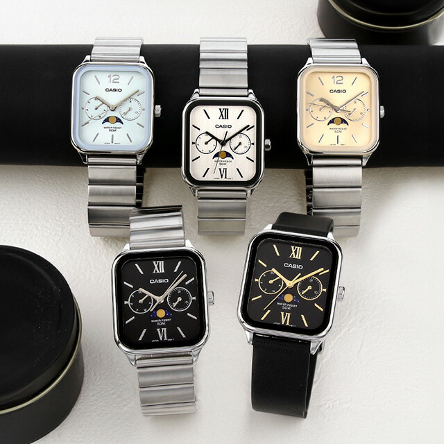 카시오 시계 CASIO MTP-M305 남녀공용 아날로그 문페이즈 워치 애플워치 스타일 - 상세 이미지 4