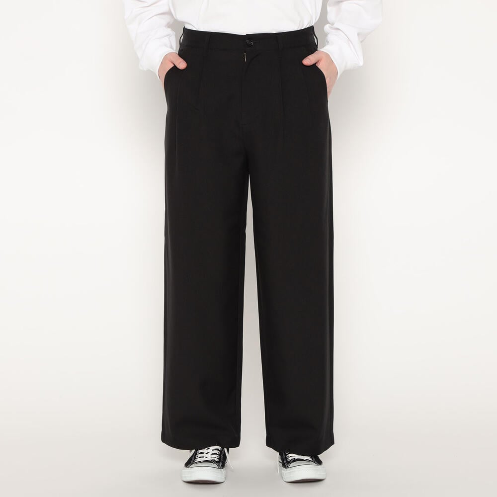 단톤 바지 MELANGE TWILL 2TUCK WIDE PANTS 25SS DNB251M201-0009 남자 슬렉스 기본 팬츠 - 상세 이미지 3