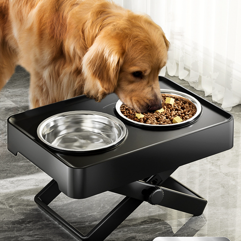 퍼플펫 강아지 밥그릇 대형견 물그릇 중형견 애견 식기 고양이 식탁 높이조절