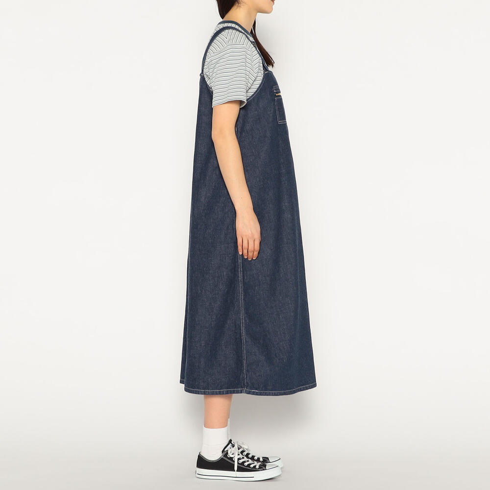 단톤 원피스 DENIM OVERALLS SKIRT 25SS DNB251L202-0003 여성 캐쥬얼 멜빵 치마 - 상세 이미지 5