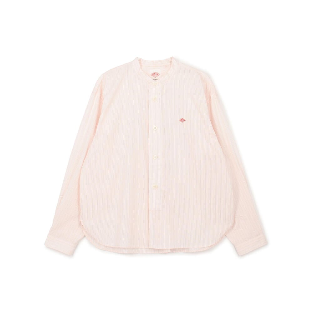 단톤 셔츠 코튼 포플린 밴드 칼라 25SS DNB251L104-0015 남녀공용 스트라이프 로고 - 상세 이미지 4