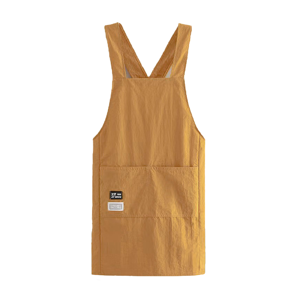 레바나 바스락 무지 원피스형 앞치마 주방 카페 방수 앞치마