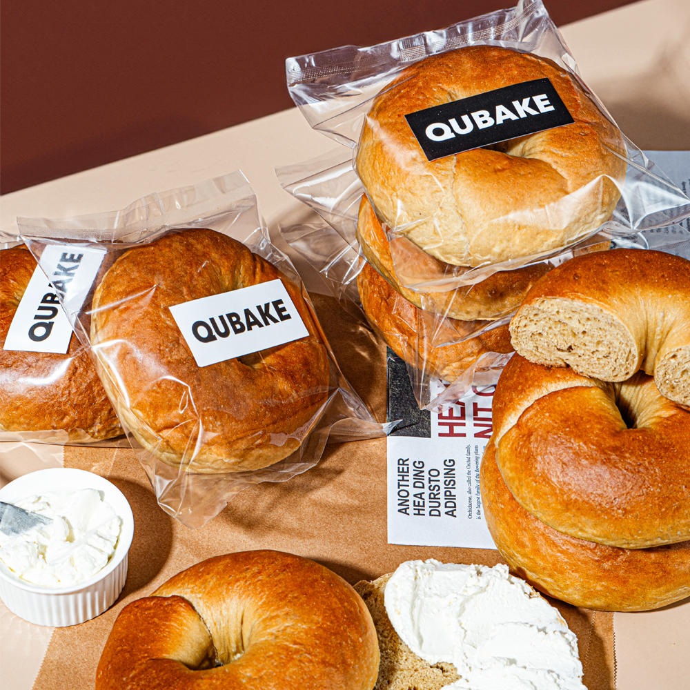 3+3 큐베이크 저당 통밀 베이글 플레인 고단백 다이어트 베이글 단백질 빵 건강빵