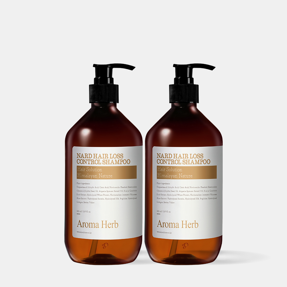 [2개] 나드 탈모증상완화샴푸 500ml 아로마허브 향