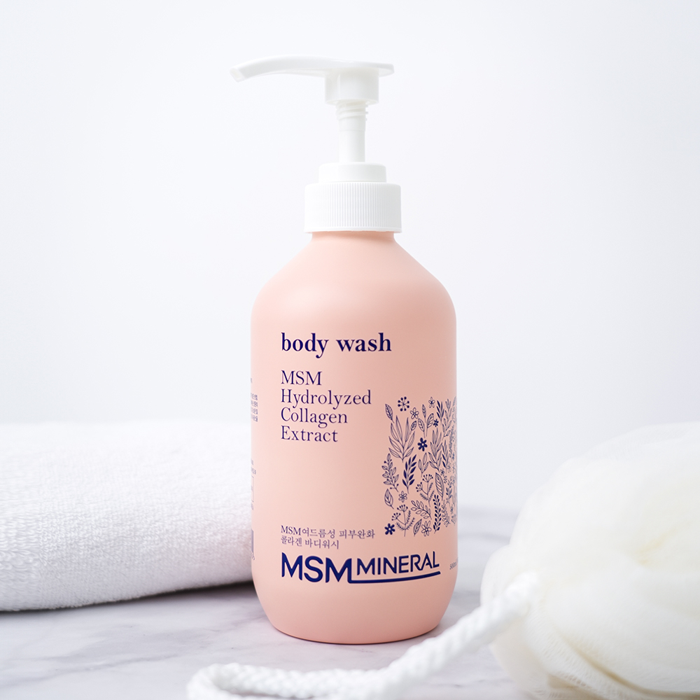미스미네랄 MSM 바디워시 500ml 콜라겐 여드름성 피부완화 저자극 바디클렌저 - 상품 이미지