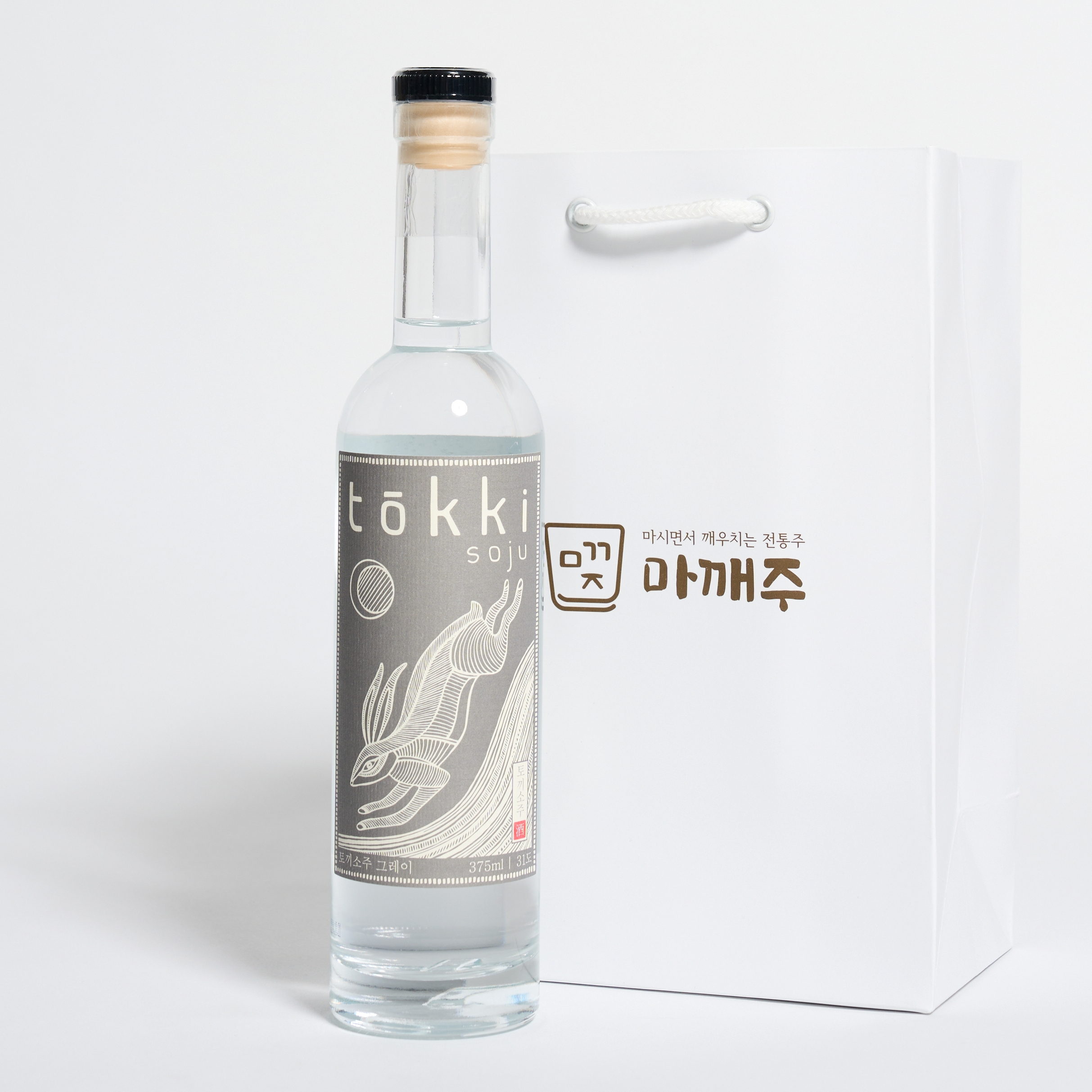토끼소주 그레이 31도 375ml 브루클린소주 (쇼핑백 포함) - 메인 이미지