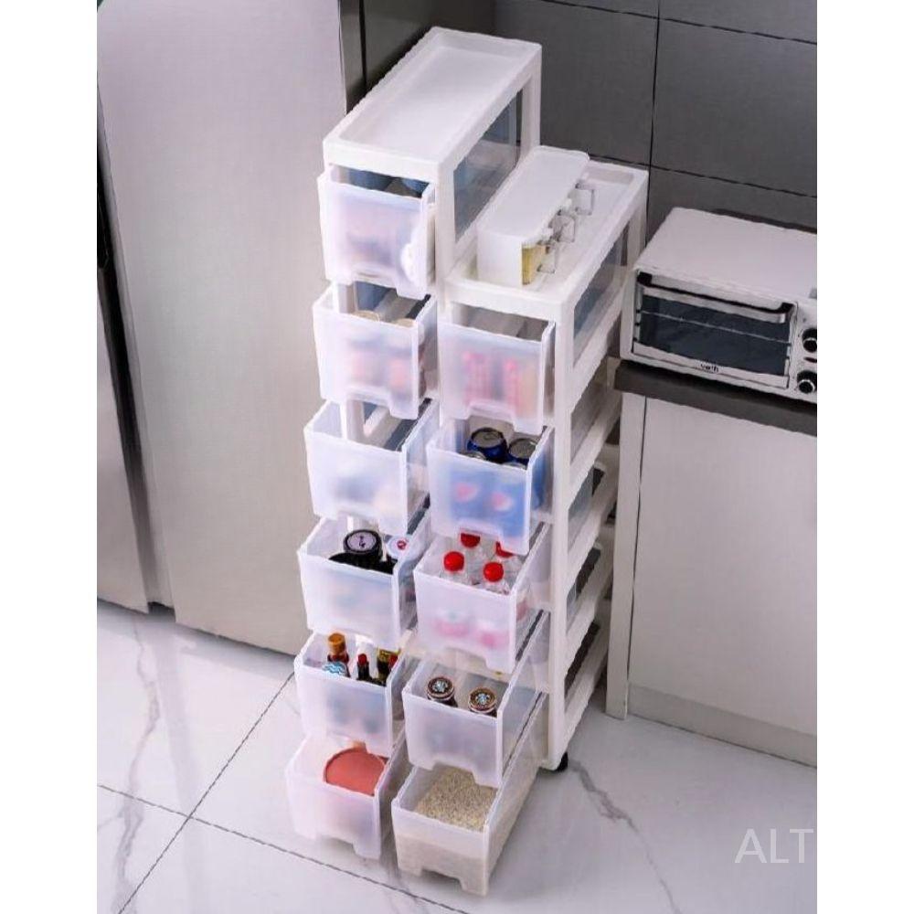 틈새장 캐비닛 주방 사이드 플라스틱 욕실 폭 14CM 6층 - 상세 이미지 4
