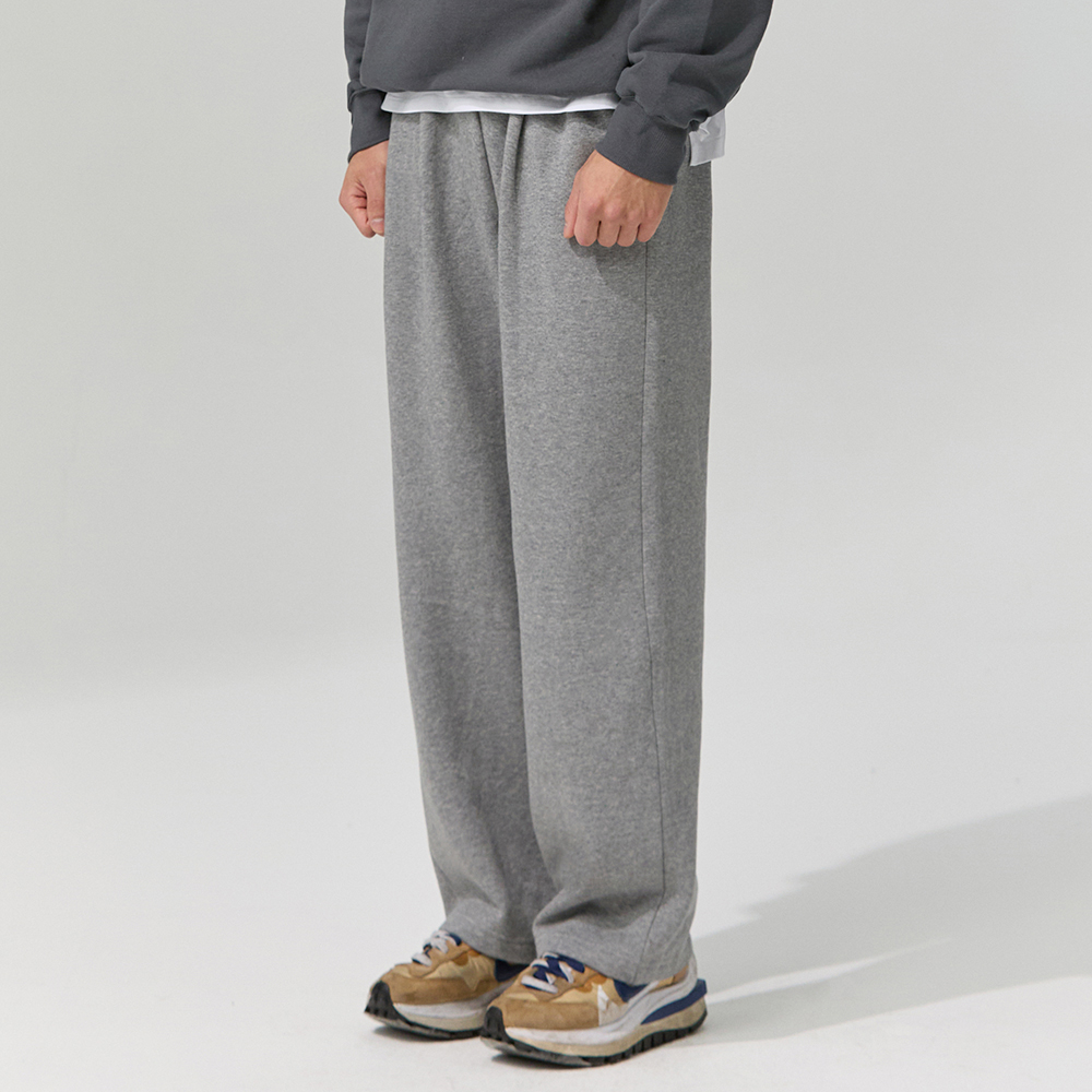 [슈퍼특가]블랙몬스터핏 원턱 기모 와이드 밴딩 바지 스웻 팬츠 - 상세 이미지 2