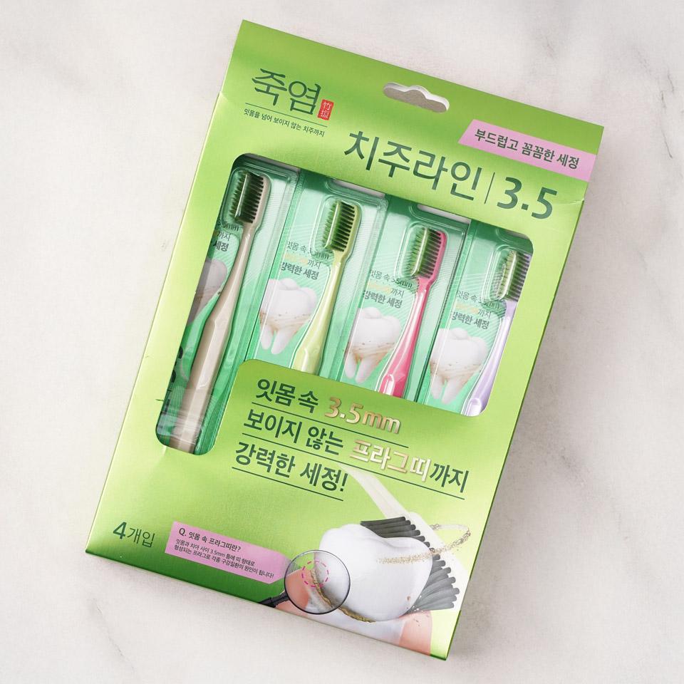 메가마트 LG 죽염 치주라인 3.5 칫솔  4입 - 상세 이미지 2