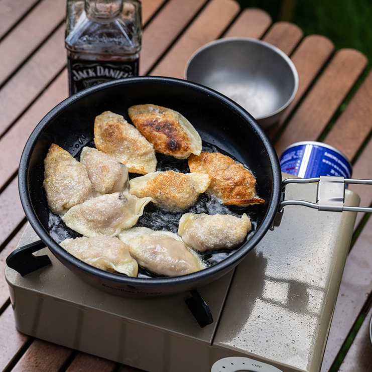 대륙의 테팔팬 티타늄 후라이팬 캠핑 백패킹 프라이팬 무쇠팬 효과 22cm