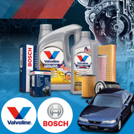 [자체제작]카샤 쏘나타(85~98) 1.8/2.0 가솔린 발보린 터보 GX7 5W30 엔진오일필터세트 4L iter