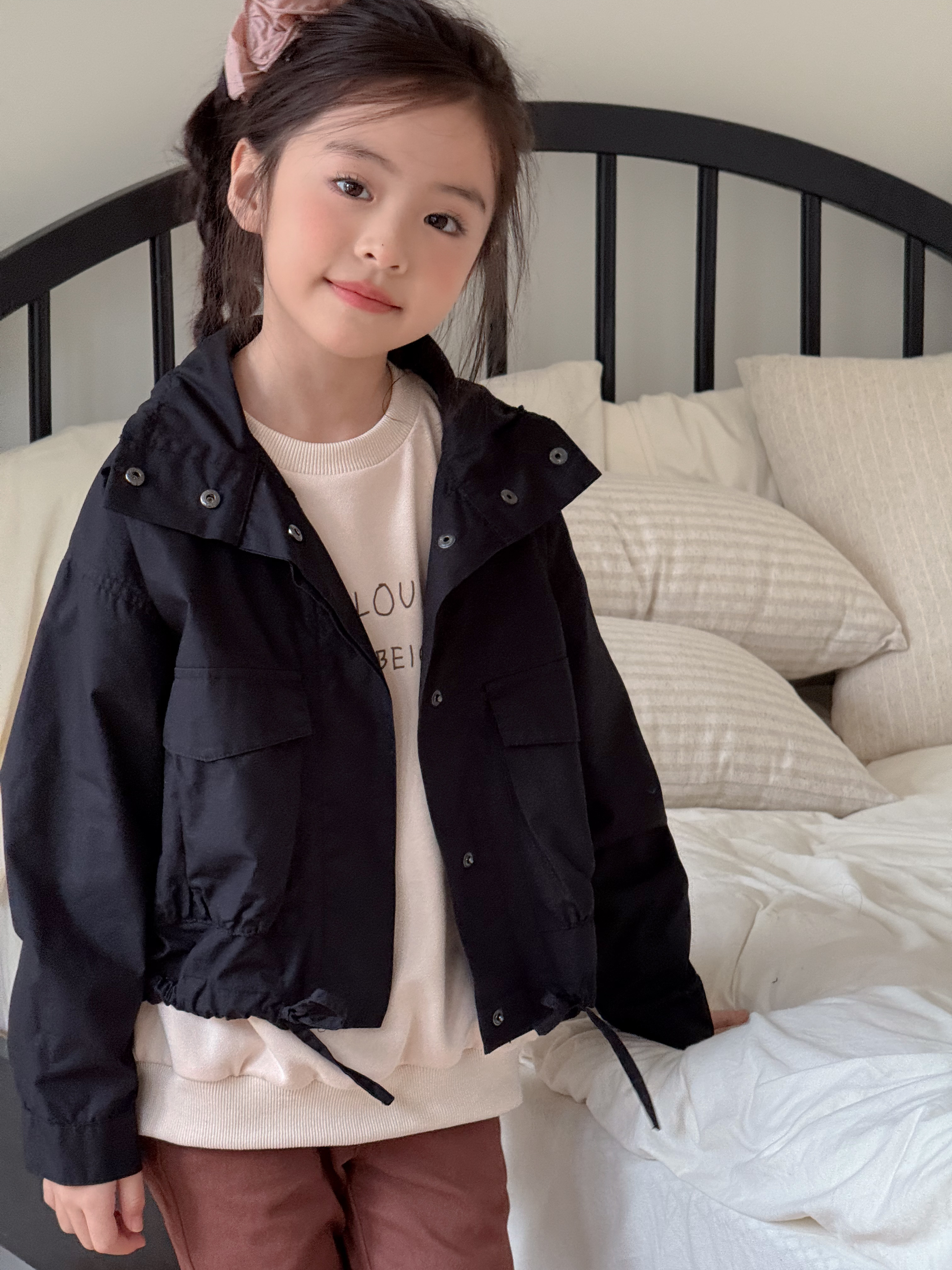 Irene's Closet 빅포켓 코튼 캐주얼 윈드브레이커 유아 주니어 봄 간절기 - 상세 이미지 2