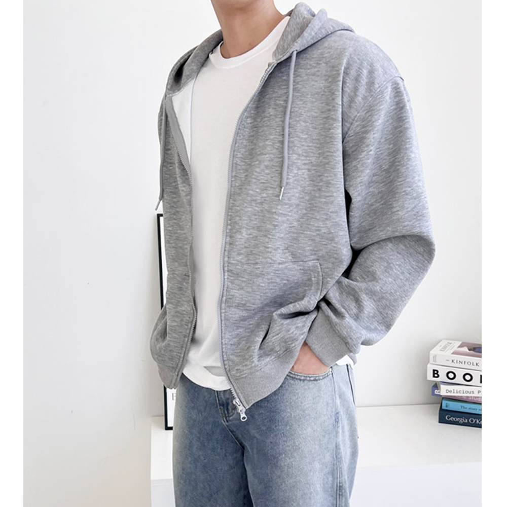 모자큰후드집업 투웨이 커플 남자 2way 무지 오버핏 집업 이미지 8