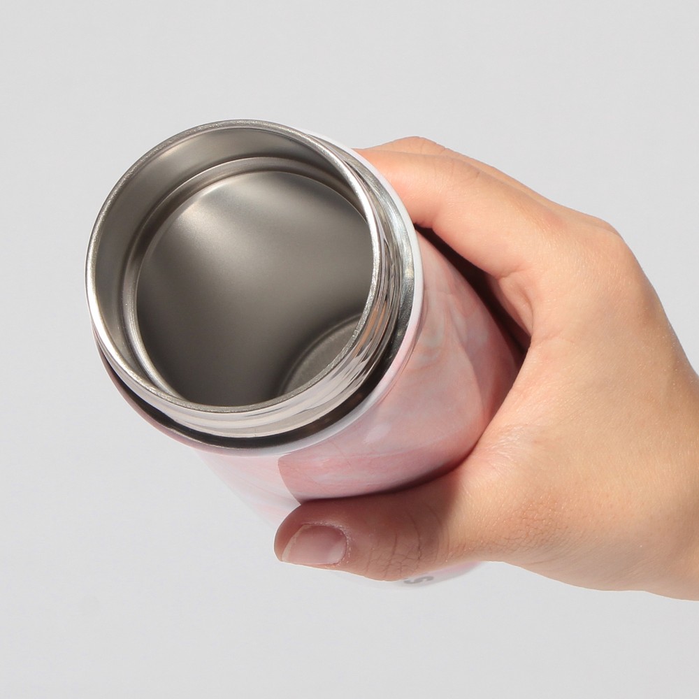 일본 스타벅스 2025 벚꽃 한정 스테인레스 스틸 병 S'well 대리석 473ml - 상세 이미지 4