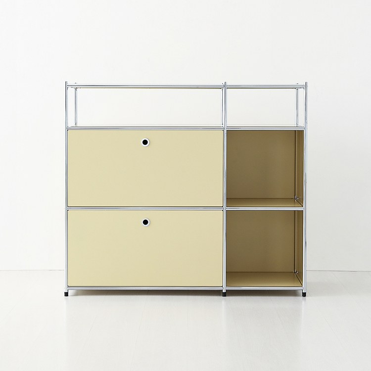 심플리 2x3 수납장 2문 BC618 1150mmx400mmx1020mm, 3단, 솔리드베이지 2235.4981 - 메인 이미지