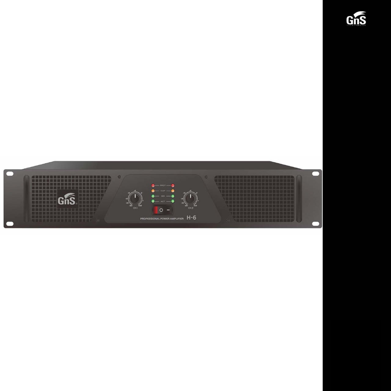 GNS H-6 H6 지앤에스 600W 파워앰프 2채널 고출력 아날로그 스테레오 8옴 4옴 - 상품 이미지