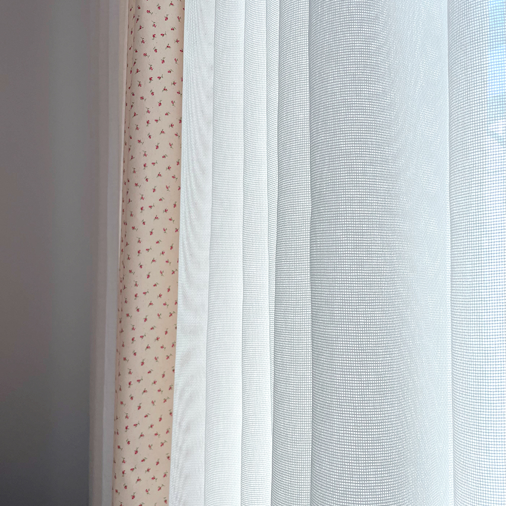바이아미 심플 메쉬 여름 맞춤 제작 망사 속 커튼