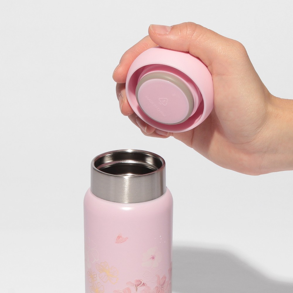 일본 스타벅스 2025 벚꽃 한정 스테인레스 스틸 병 페일 핑크 그라데이션 355ml - 상세 이미지 3
