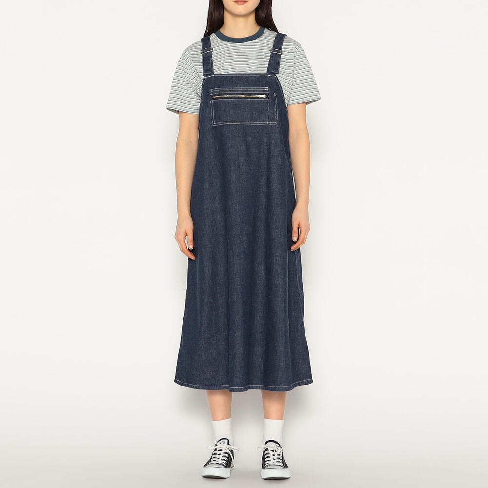 단톤 원피스 DENIM OVERALLS SKIRT 25SS DNB251L202-0003 여성 캐쥬얼 멜빵 치마 - 상세 이미지 2