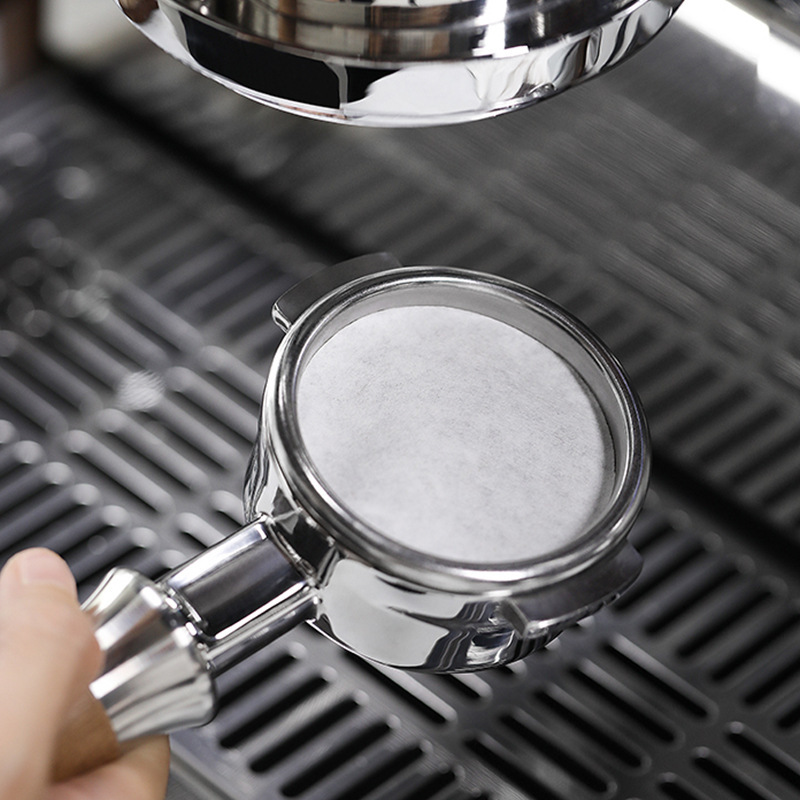 커피퍽스크린 종이필터 원형여과지 100매 모카포트 포터필터 거름종이 화이트 53mm