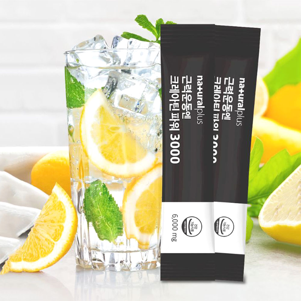 근력운동엔 크레아틴 파워3000 30포 상큼한 레몬맛 1개월분