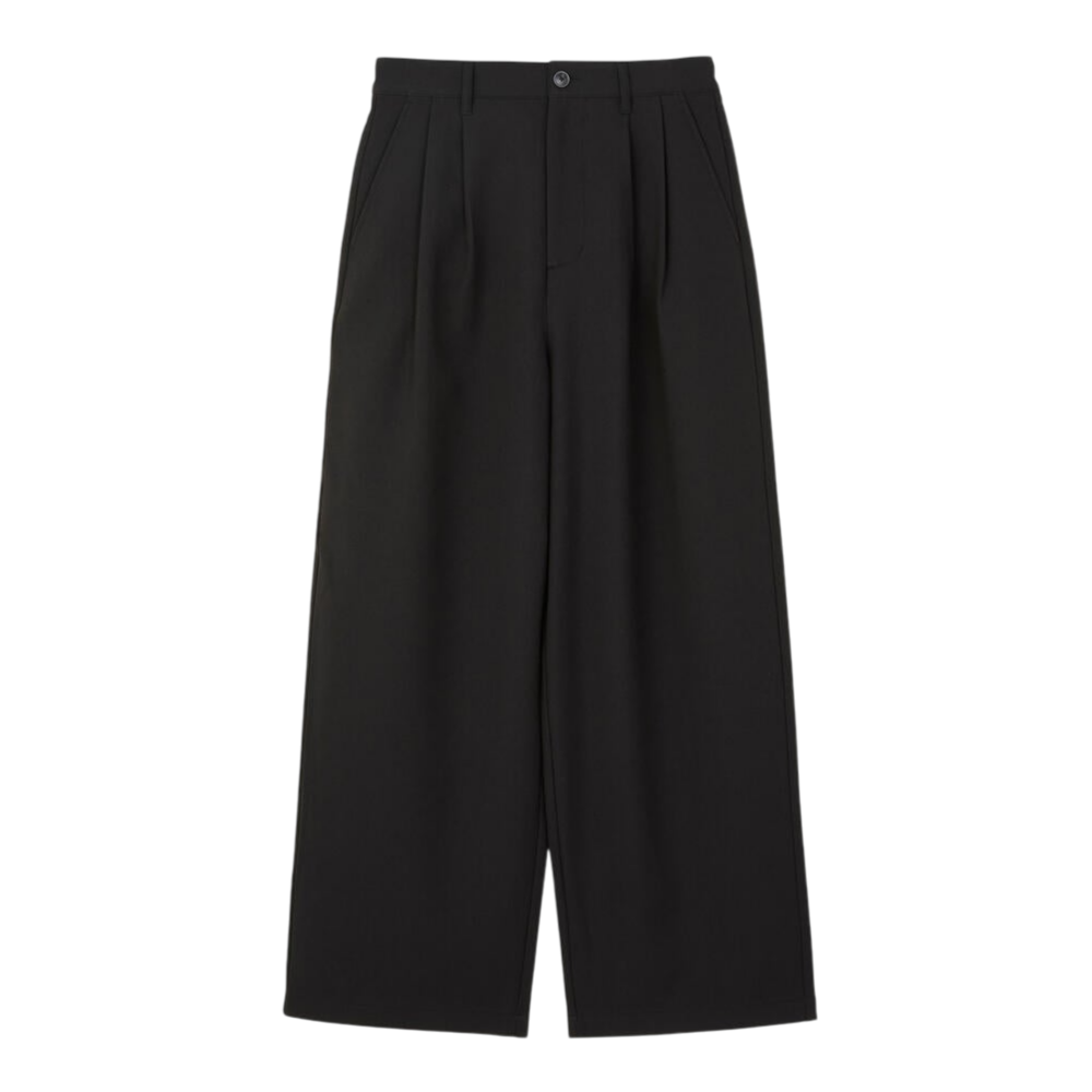 단톤 바지 MELANGE TWILL 2TUCK WIDE PANTS 25SS DNB251M201-0009 남자 슬렉스 기본 팬츠 - 메인 이미지