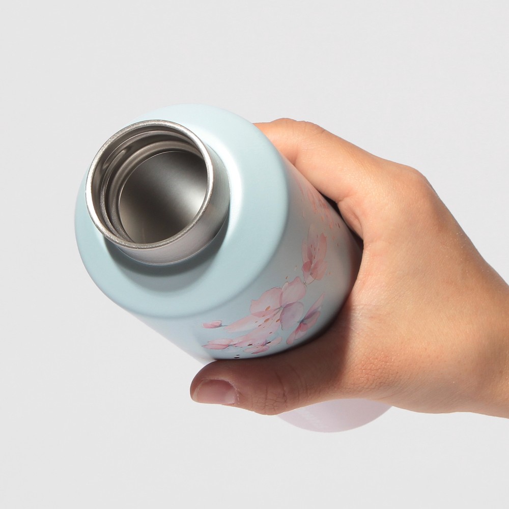 일본 스타벅스 2025 벚꽃 한정 스테인레스 스틸 병 페일 블루 그라데이션 591ml - 상세 이미지 4