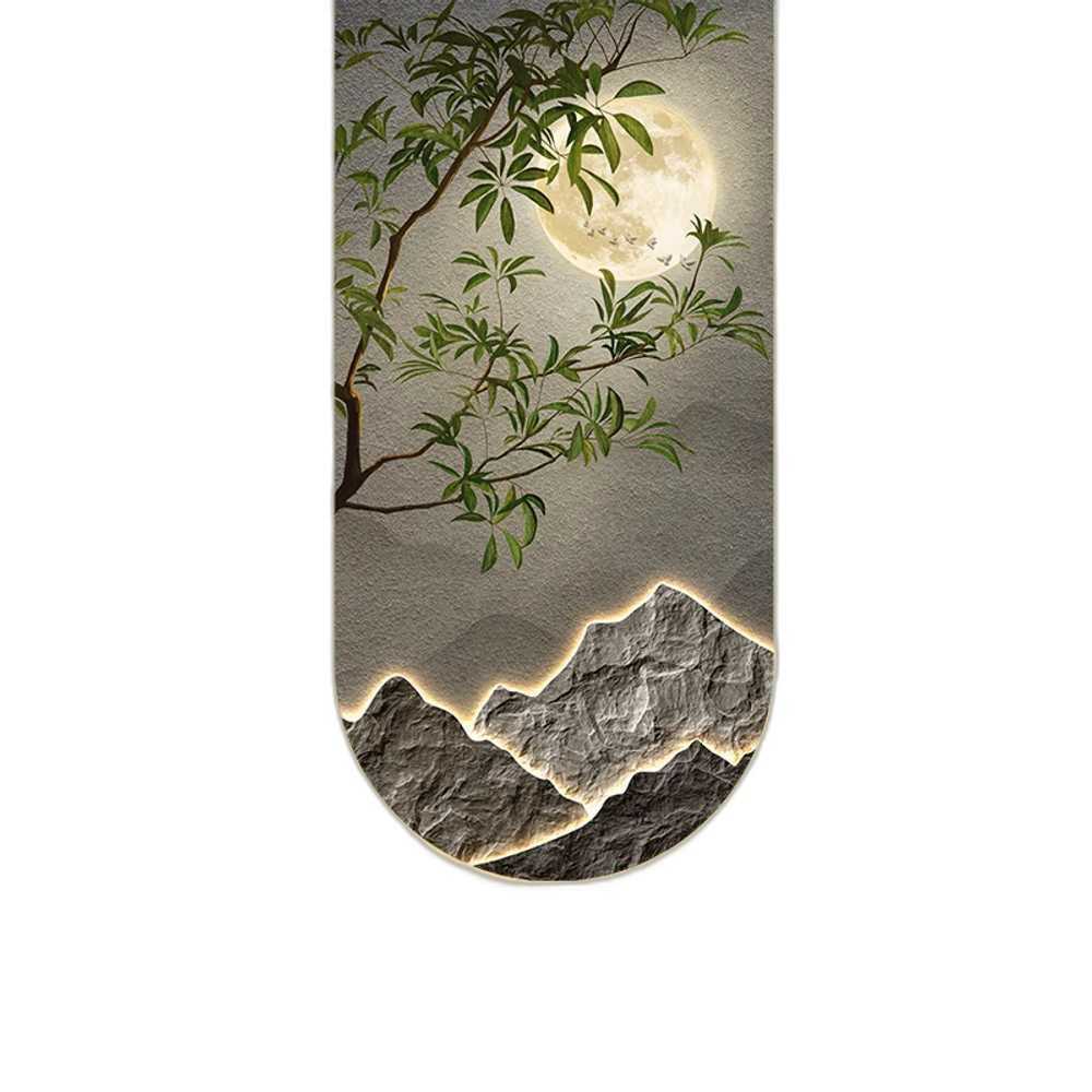 동양화 액자 산수화 풍수 LED 무드등 일식집 수묵화 50x100cm - 상세 이미지 5