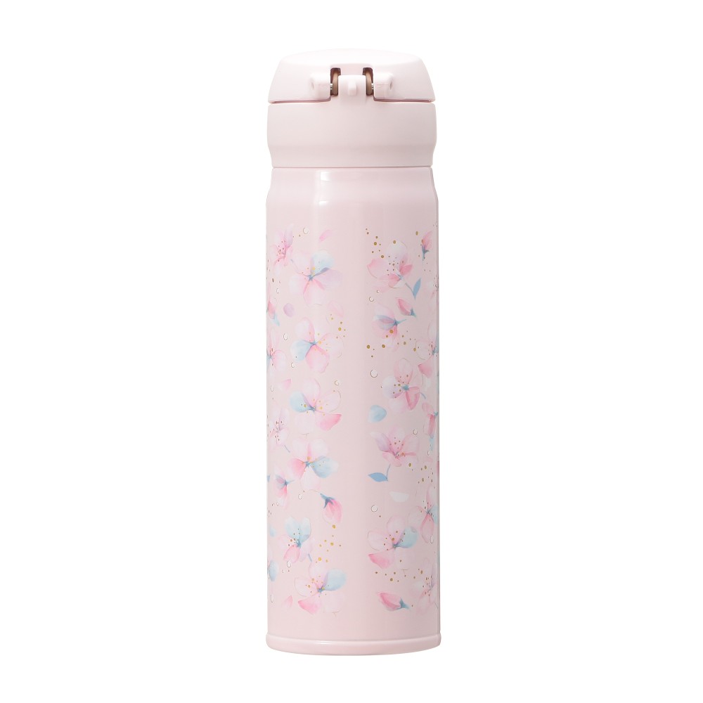 일본 스타벅스 2025 벚꽃 한정 핸디 스테인레스 스틸 병 페일 핑크 500ml - 상세 이미지 2