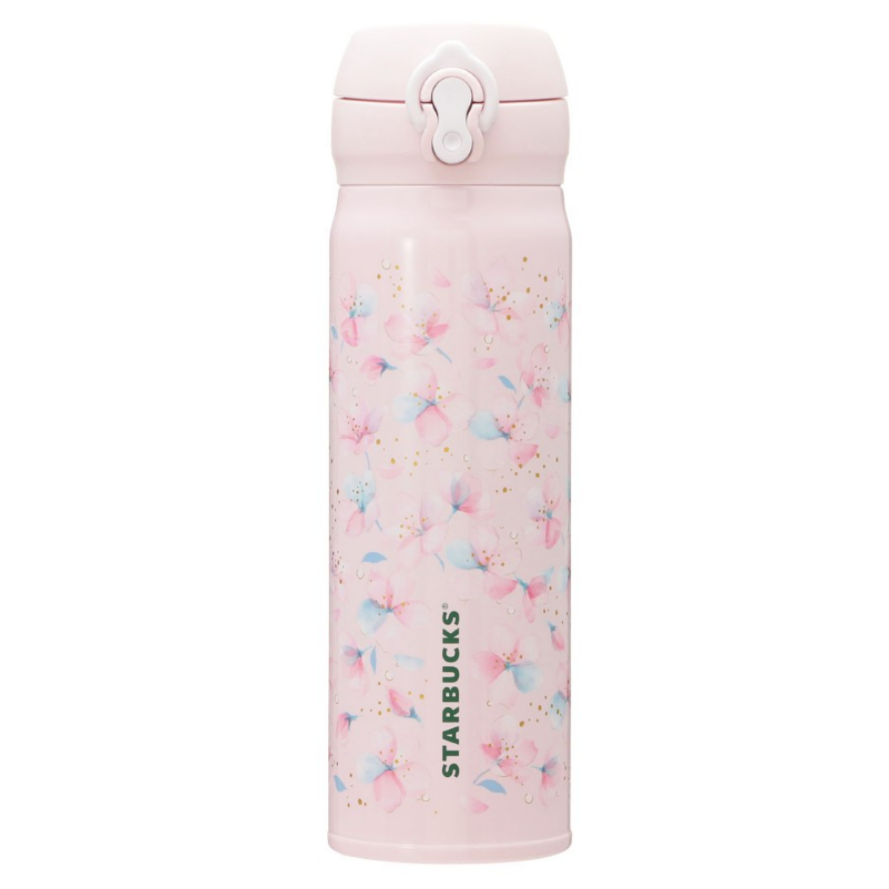 일본 스타벅스 2025 벚꽃 한정 핸디 스테인레스 스틸 병 페일 핑크 500ml - 상품 이미지