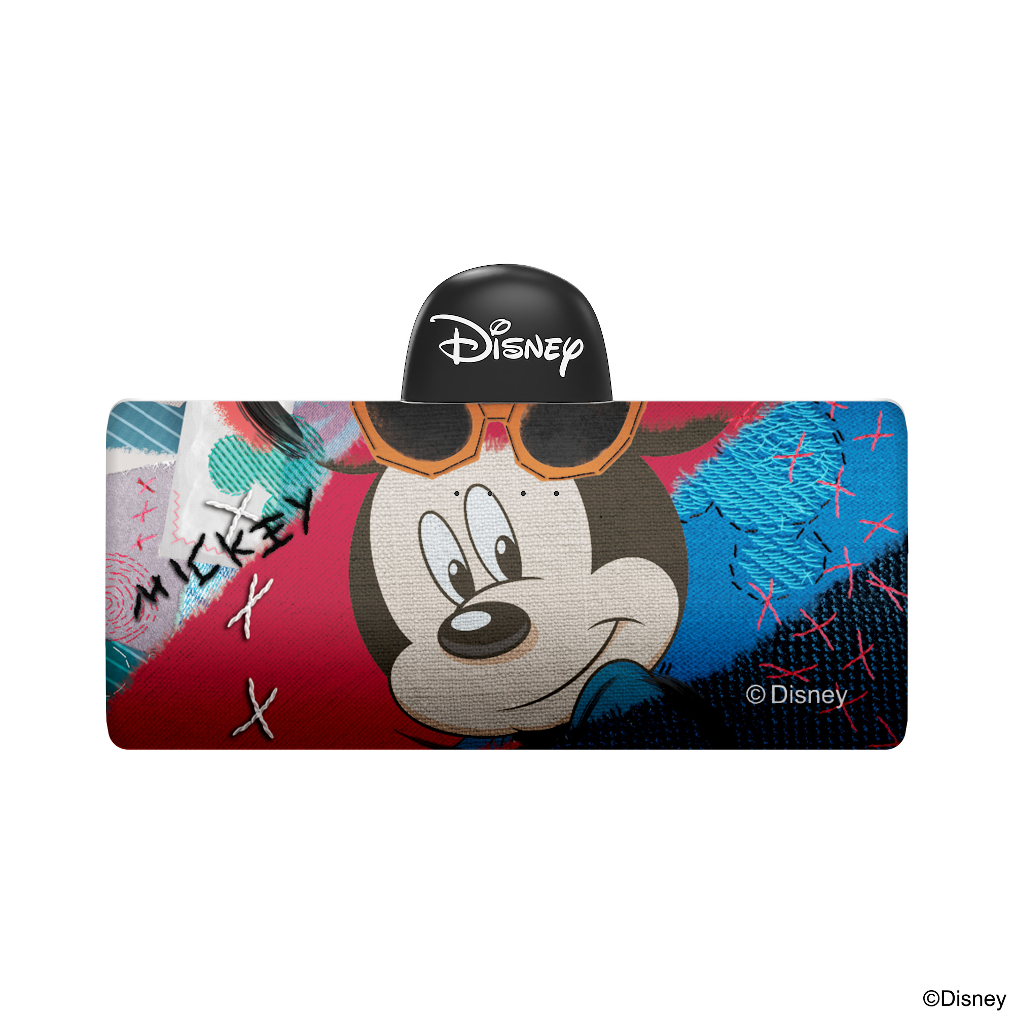 디즈니 일체형 도킹형 보조배터리 5000mAh C타입 8핀 5000mAh 패치워크 미키마우스