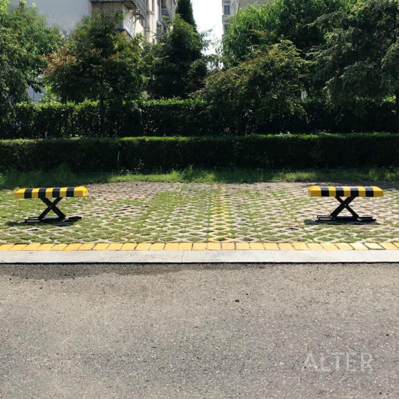 주차방지 원격제어 잠금장치 진입금지 주차 차량 X형 리프팅/배터리/리모컨 1개 - 상세 이미지 2