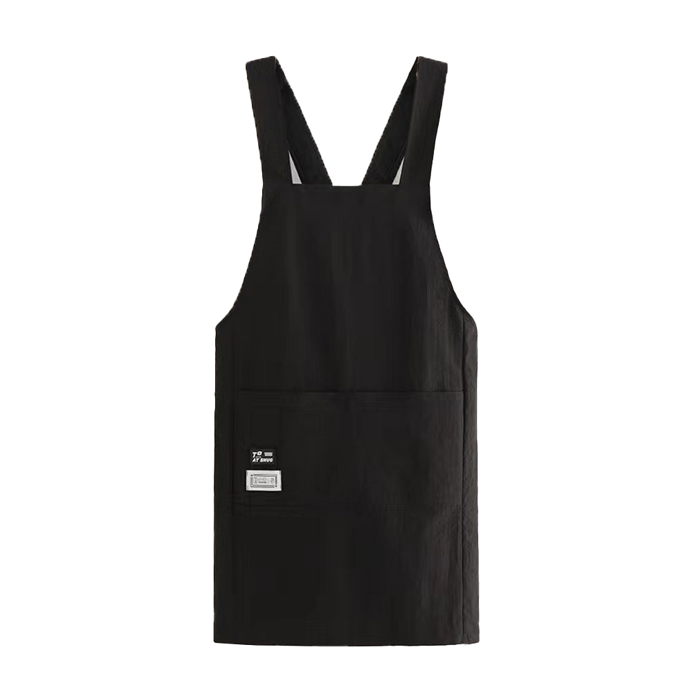 레바나 바스락 무지 원피스형 앞치마 주방 카페 방수 앞치마