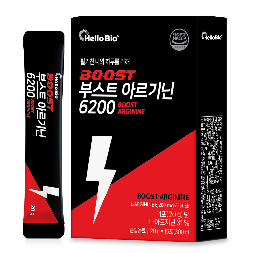헬로바이오 부스트 아르기닌 6200 15포, 1개