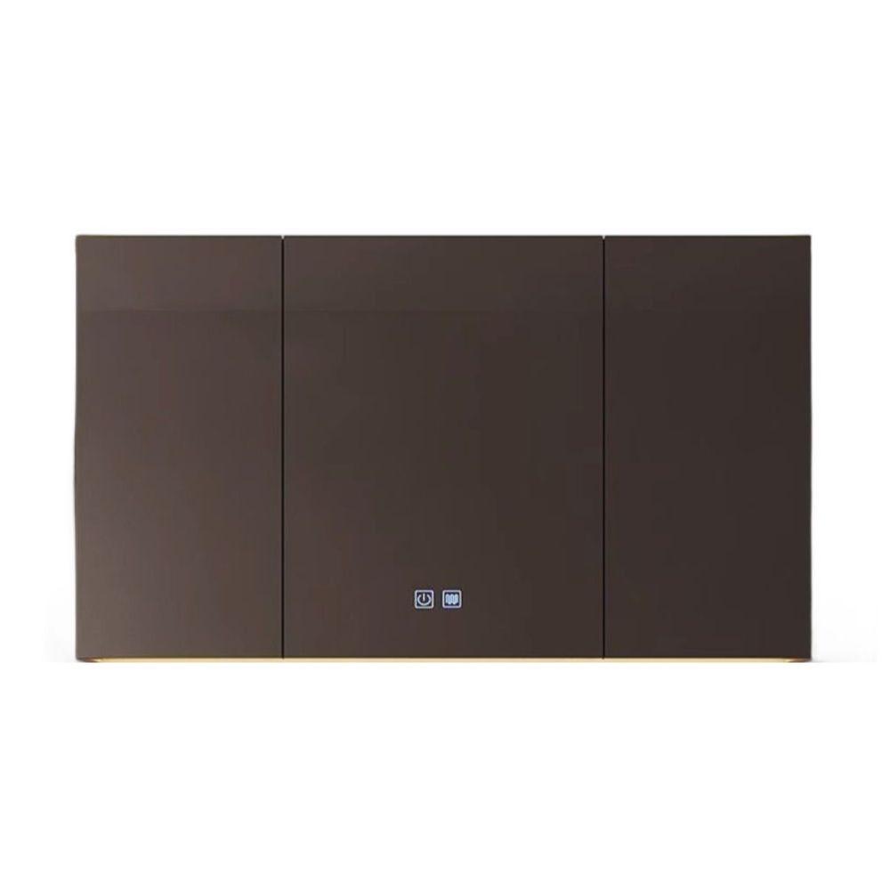 LED 욕실 거울장 슬라이드장 전면거울 티슈함 조명 수납장 보관함 110cm표준+종이구멍포함 - 상품 이미지