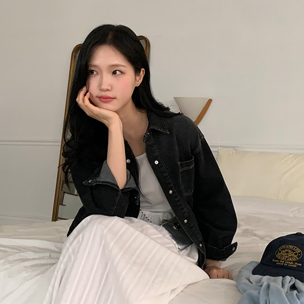 리노아 스탠다드 빈티지 워싱 데님 자켓 jk2981 - 상품 이미지