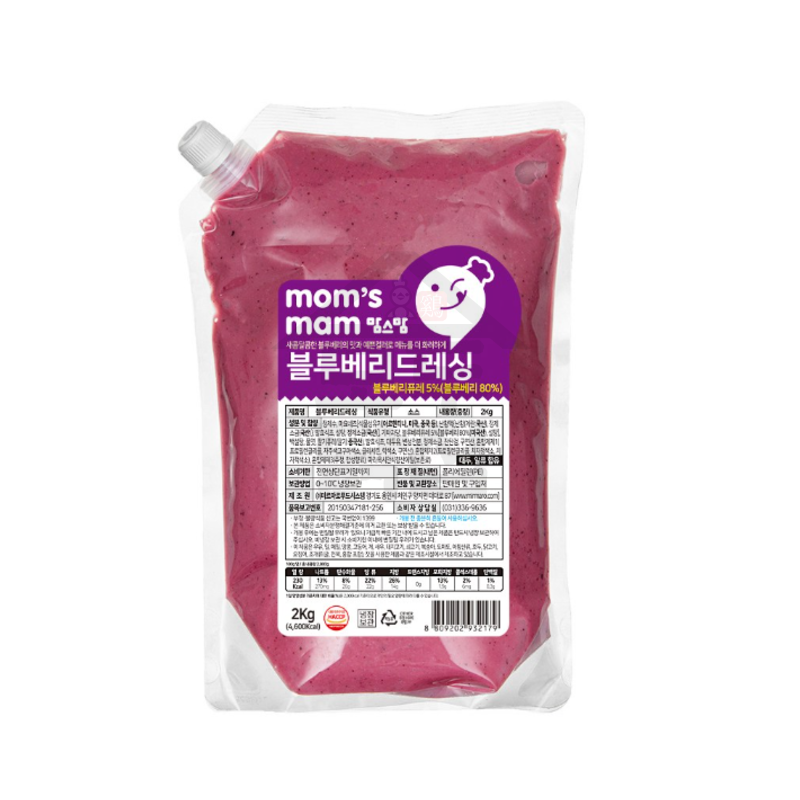 미르마로 맘스맘 블루베리드레싱 2kg x 5봉지 블루베리소스 - 상세 이미지 2
