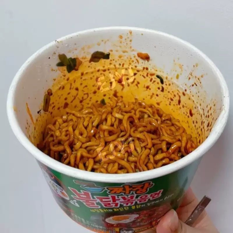 삼양 짜장불닭볶음면 큰컵라면 한국산 해외수출용 4개 - 상세 이미지 4