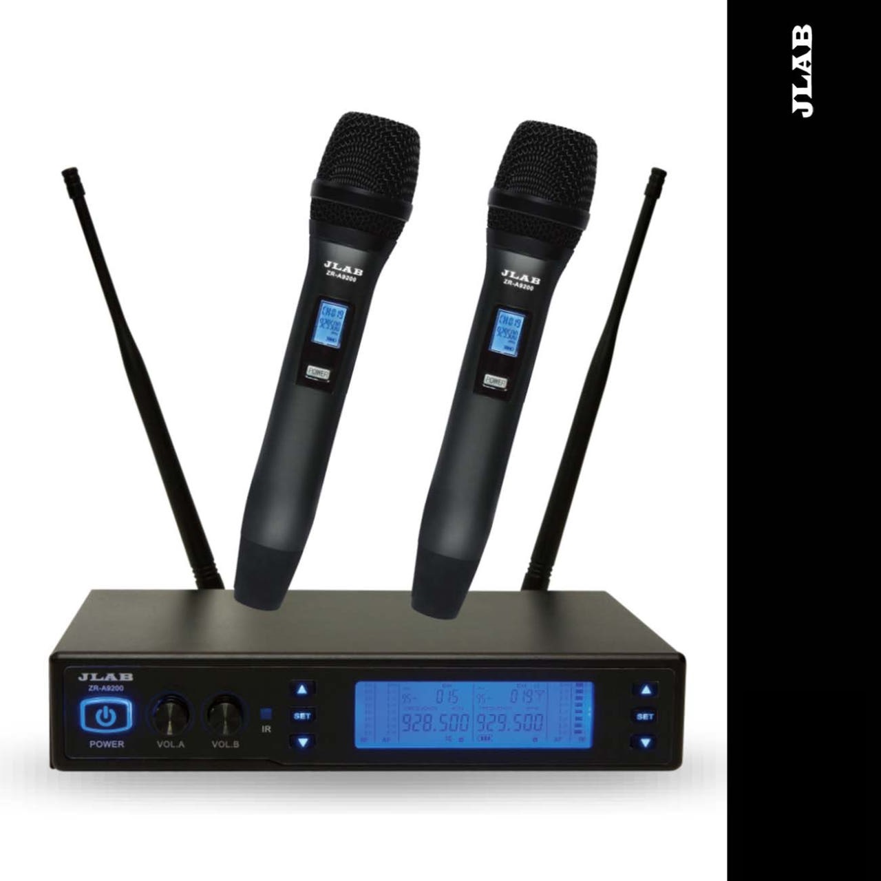 무선 마이크 2채널 핸드마이크 송수신기 회의실 강의 행사용 JLAB ZR-A9200