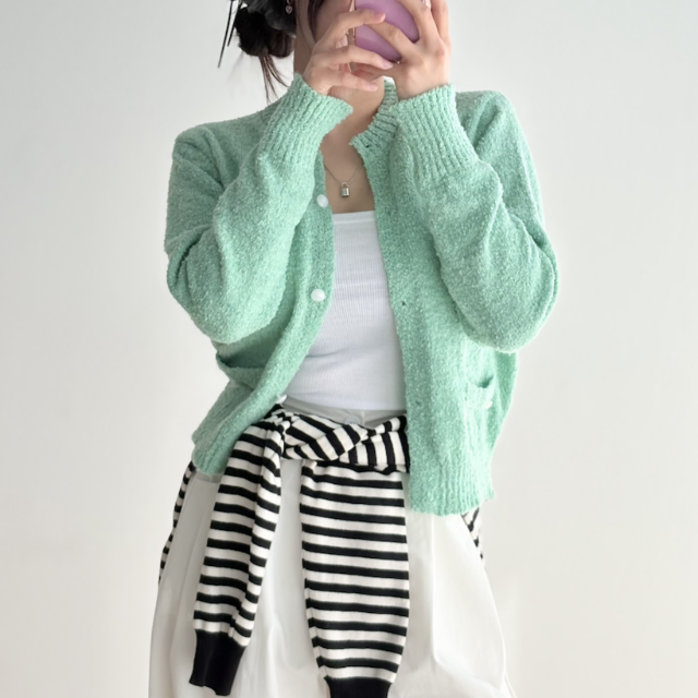부클가디건 가을 뽀글이 가디건 - 상세 이미지 3