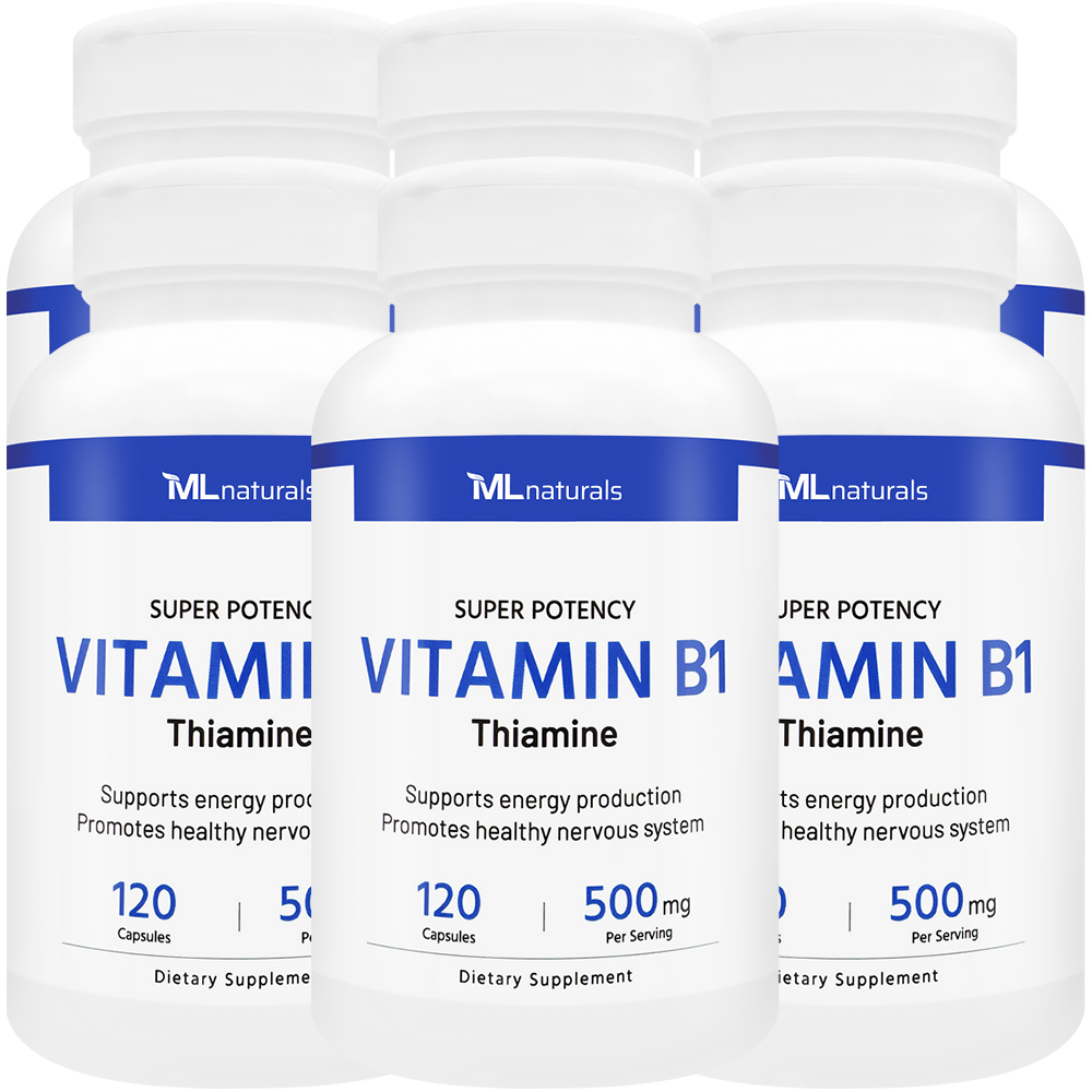 2025 신제품! 6병 마이라이프 내추럴스 비타민 B1 티아민 500mg 120정 - 메인 이미지