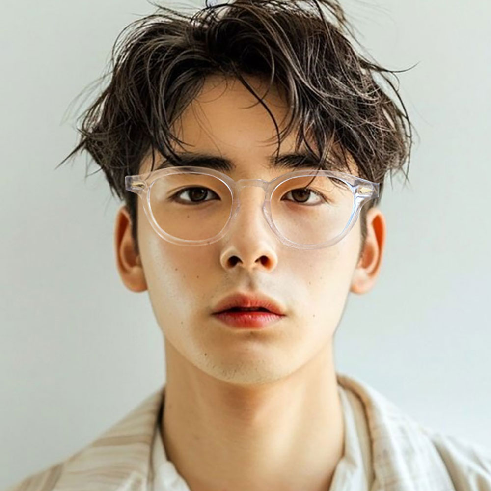 턴밀스런던 TM002 가벼운 투명 티타늄 뿔테안경 남자 여자 블루라이트차단 패션 안경 이미지 8